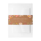 テラコッタウォーターカラーフローラ秋の結婚式 招待状ベリーバンド (正面例)