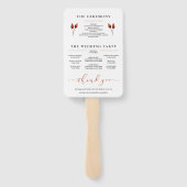 テラコッタウォーターカラーフローラ結婚式 プログラムファン ハンドファン (裏面)