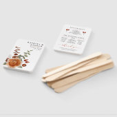 テラコッタウォーターカラーフローラ結婚式 プログラムファン ハンドファン (組立なし)