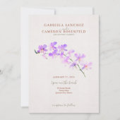 テラコッタウォーターカラーボホフローララン結婚ズ 招待状 (正面)