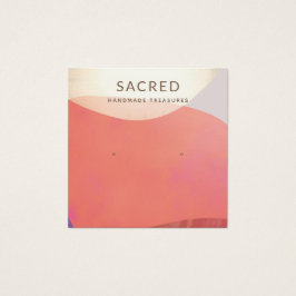 テラコッタウォーターカラー抽象芸術イヤリングディスプレイ