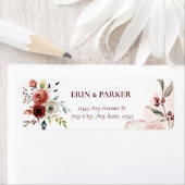 テラコッタウォーター色 |秋のフローラ ラベル (インサイチュ)