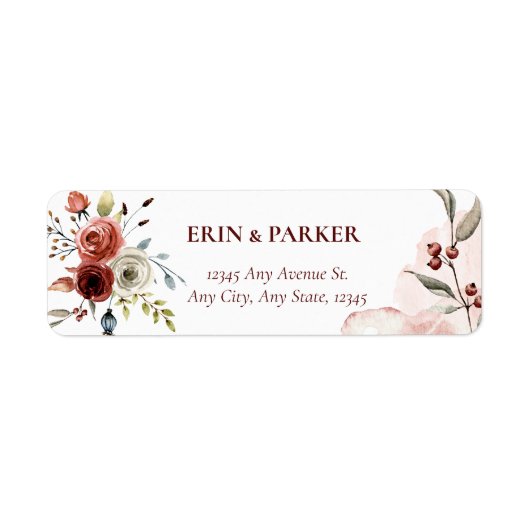 テラコッタウォーター色 |秋のフローラ ラベル (正面)