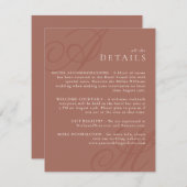 テラコッタエモダンッジモエレガントノグラム詳細 エンクロージャーカード (正面/裏面)