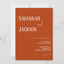 テラコッタエレガモダンントウェディング招待状 招待状