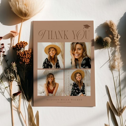 テラコッタエレガンス卒業サンキューコラージュ サンキューカード
