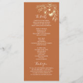 テラコッタエレガントとオリーブグリーン結婚ズ プログラム (裏面)