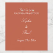 テラコッタエレガントのワ結婚インラベル ワインラベル (シングルラベル)