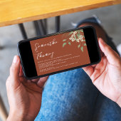 テラコッタエレガントの緑の葉葉の 招待状