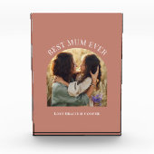 テラコッタエレガントアーチ写真タイポグラフィ最高のマム フォトブロック (正面)