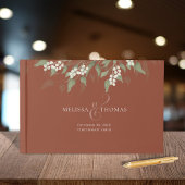 テラコッタエレガントウェディングカスタムフローラ ゲストブック