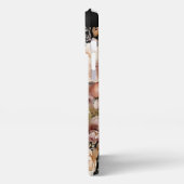 テラコッタエレガントウォータカラーフローラブラック iPhoneケース (左側面)