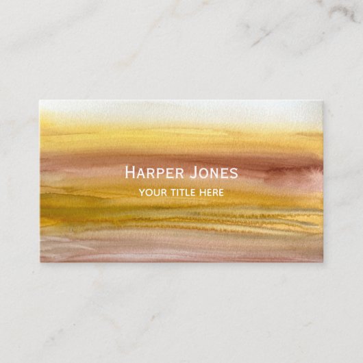 テラコッタエレガントウォーターカラー秋ボホ 名刺 (正面)