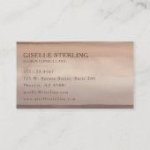 テラコッタエレガントウォーター色抽象芸術ボホ 名刺 (裏面)