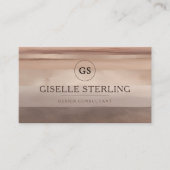 テラコッタエレガントウォーター色抽象芸術ボホ 名刺 (正面)