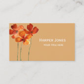 テラコッタエレガントウォーター色秋ボホフローラ 名刺 (正面)