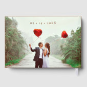 テラコッタエレガントカスタムウェディングゲストブック ゲストブック (裏面)