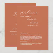 テラコッタエレガントスクリプ結婚トの旅程 プログラム (正面/裏面)