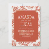 テラコッタエレガントチノイスリ結婚ーの 招待状 (正面)