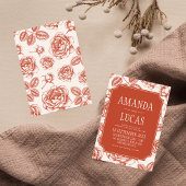 テラコッタエレガントチノイスリ結婚ーの 招待状