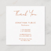 テラコッタエレガントトレンディーご注文ありがとうございます スクエア名刺 (裏面)