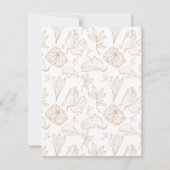 テラコッタエレガントフローラのリハ結婚ーサルディナー 招待状 (裏面)