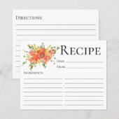 テラコッタエレガントフローラシャワーレシピカード (正面/裏面)