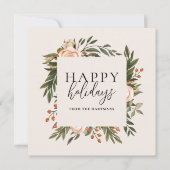テラコッタエレガントフローラハッピーホリデーズボホ シーズンカード (正面)
