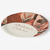 テラコッタエレガントボホベイビーシャワー ペーパープレート (アングル)