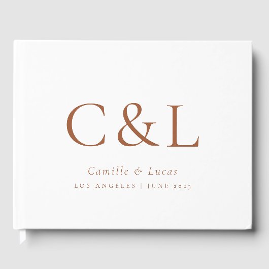 テラコッタエレガントミニマ結婚リスト ゲストブック (正面)