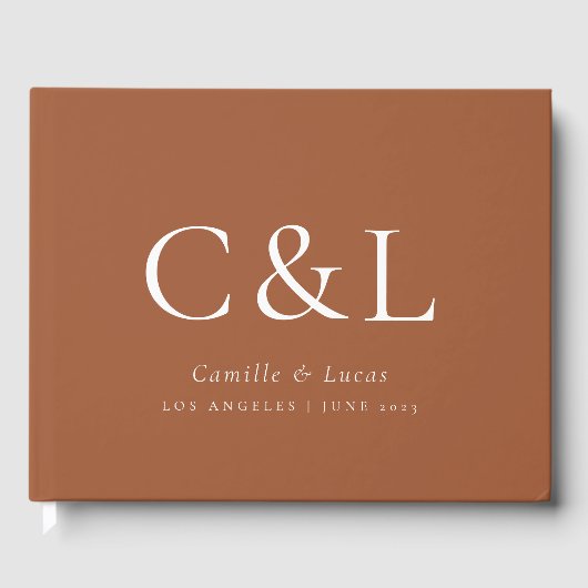 テラコッタエレガントミニマ結婚リスト ゲストブック (正面)
