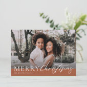 テラコッタエレガントメリークリスマスフローラ写真 シーズンカード (スタンド正面)