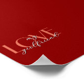 テラコッタエレガントラブレッドベルベットバレンタイン ポスター (角)