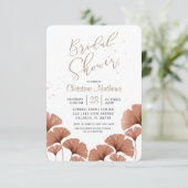 テラコッタエレガントリーフブライダルシャワー 招待状 (スタンド正面)