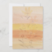 テラコッタエレガントワイルドフラワーウォータカラーアート 招待状 (裏面)