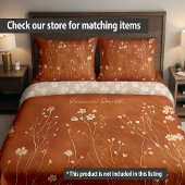 テラコッタエレガントワイルドフラワー 枕カバー