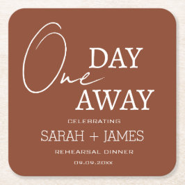 テラコッタエレガントワンデイリハ遠くにーサルディナー スクエアペーパーコースター