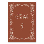 テラコッタエレガントヴィンテージウェディング テーブルナンバー (裏面)
