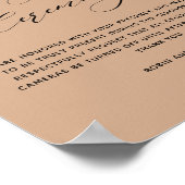 テラコッタエレガントーが外れた式の結婚サイン ポスター (角)