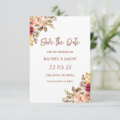 テラコッタエレガントーをテーマにした水のカラーフローラ セーブザデート (スタンド正面)