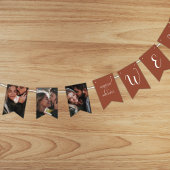 テラコッタエレガント写真書道台本シンプル バンティングフラッグ