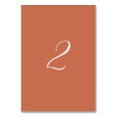 テラコッタエレガント台本の書結婚道の テーブルナンバー (裏面)