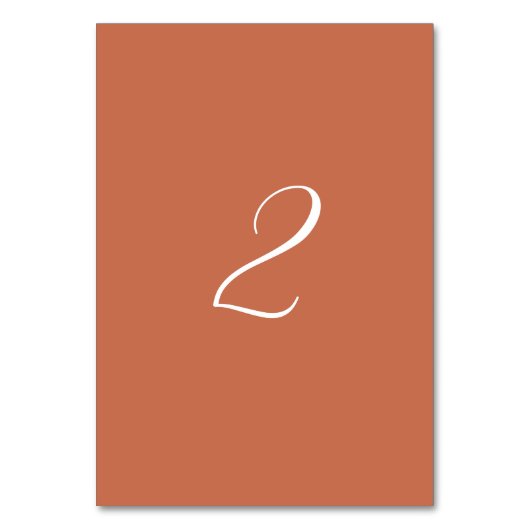 テラコッタエレガント台本の書結婚道の テーブルナンバー (正面)