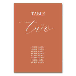 テラコッタエレガント台本の書結婚道の テーブルナンバー