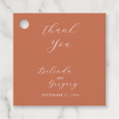 テラコッタエレガント台本の書結婚道の フェイバータグ (正面)