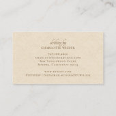 テラコッタエレガント抽象芸術砂漠 名刺 (裏面)