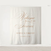 テラコッタエレガント書道の結婚歓迎 タペストリー (正面)