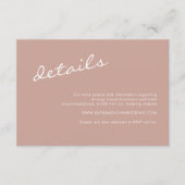 テラコッタエレガント書道の結婚詳細 エンクロージャーカード (正面)