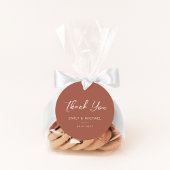 テラコッタエレガント書道秋の結婚式 フェイバータグ