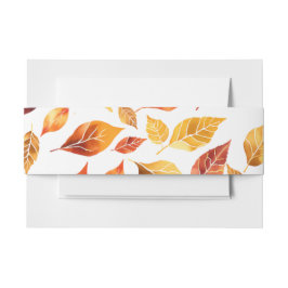 テラコッタエレガント紅葉はオレンジを燃やした 招待状ベリーバンド